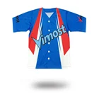 2019 latest button up customization plain full sublimated baseball wear