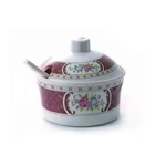 wholesale beautiful printed household melamine soup bowl with spoon