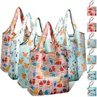 Reusable Foldable Totes Bags Eco Friendly Fabric Sturdy Washable Waterproof Polyester Grocery Bags Shopping