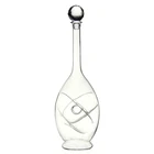 Vodka Bottle Glass Bottle Handmade Glass Wine Vodka Wshikey Bottle With Glass Lid