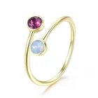 Factory Direct Price Engagement Crystal Jewelry Open 925 Sterling Silver Ring