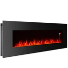 Adjustable Thermostat Wall Electric Fireplace 50" Cheap Wall Mounted Electric Fireplace with Led Light Heater