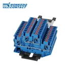 2.5 Electric JPTTB 2.5 Push-in Type Din Rail Electric Connector Blue Terminal Block