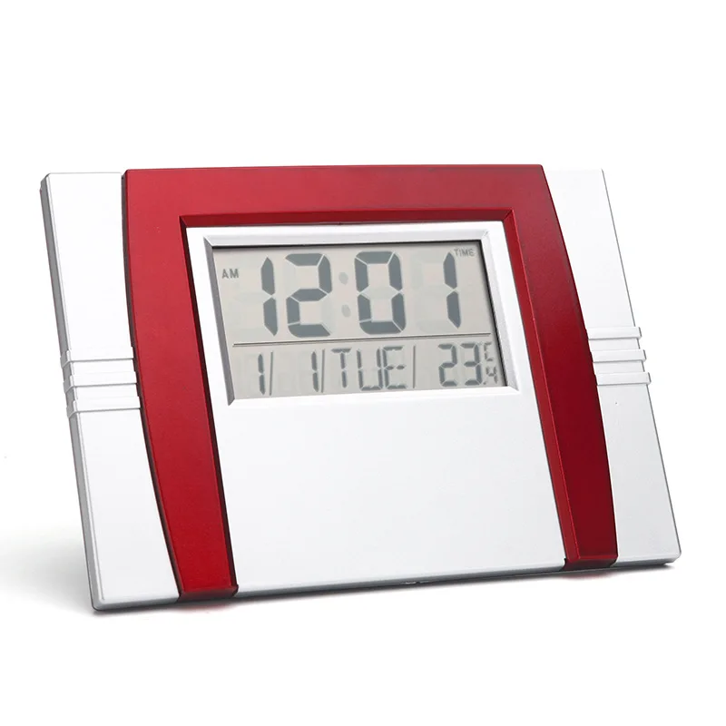 Kh cl098 En Plastique Suspendus Thermomètre Lcd Calendrier Horloge