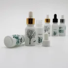 BOTANICAL 15ml Essential Oil White Glass Dropper Bottle