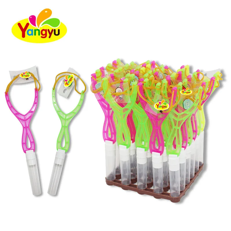 Cheap Plastic Mini Slingshot Toy Candy with Tattoo
