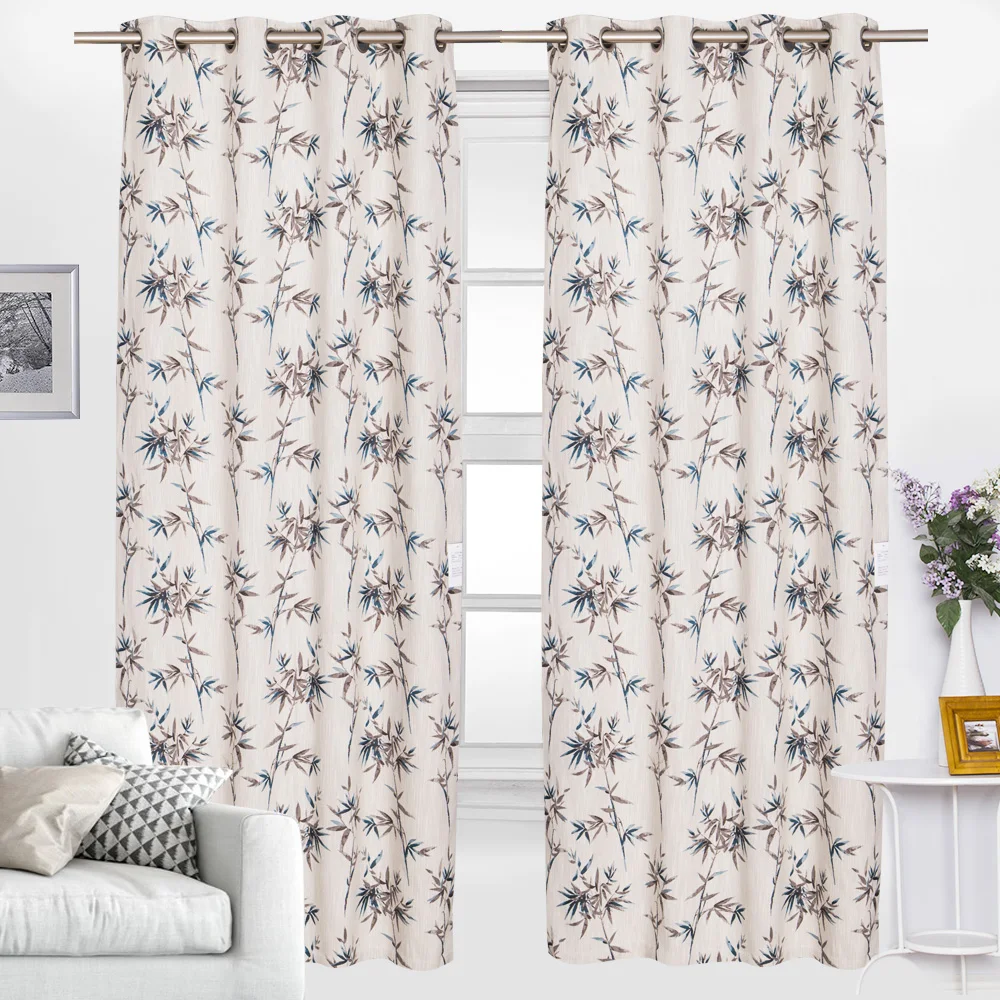 2020 wholesale price window curtain jacquard leaves curtain