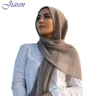 Fast-selling muslim hijab women scarf shawl New Cotton viscose pleated Fully Crushed Silk Cotton hijab