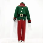 Hight Quality Felt Clothes Christmas Party Green Adult Elf Costume For Sale