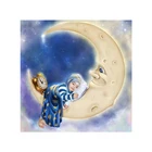Support customization moon little girl short lint diy crystal diamond painting