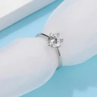 White Gold Plated 925 Sterling Silver Moissanite Ring