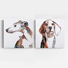 Abstract personalized pet dog portraits POP art wall painting Custom canvas prints