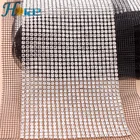 High quality fabric crystal mesh trimming with SS18 rhinestone crystal rhinestone trim for wedding garment