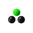 customized industrial solid 58mm black white red blue silicone ball