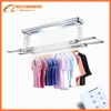 Electric double pole telescopic drying laundry clothes hanger rack