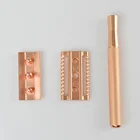 Mens Straight Metal Stainless Steel Double Edge Shaving Safety Razor