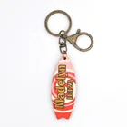 English wooden keychain personalized surf board key chain novelty custom keychains for girls