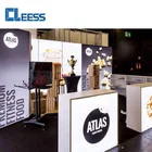 Easy To Install Portable Aluminum Frame Double Sides Back Light Exibition Wall Booth Stands Shanghai