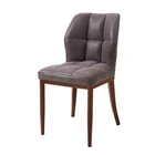 Design Chair Simple Design Home Furniture Black Color Living Room PU Leather Leisure Chair With Metal Frame