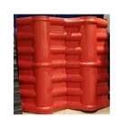 Red Color Plastic Composite Synthetic Resin PVC ASA Spanish Roofing Tiles For Villa