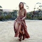 Loose Fit Boho Solid Color Women Fashion Rayon Dress Summer Ladies Boho Maxi Dresses