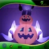 Giant Inflatable Garden Halloween Lighting Decoration PVC Inflatable LED Pumpkin Ghost Black Cat for Festival