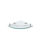 SUS304 stainless steel bathroom accessories single corner glass shelf