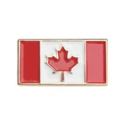 wholesale High quality metal gold soft enamel canada flag pin badge