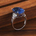 Jueng Colour Change Fluorite Custom ring cz blue stone, wedding rings engagement silver rings supplier