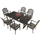 Modern Buffalo Hot Sale Design Antirust Cast Outdoor Aluminum Furniture Dining Set