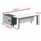 Modern Office Furniture 25mm E0 MFC Table Steel Leg