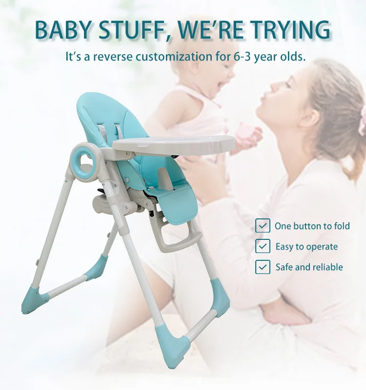 Portable Baby Foldable  Feeding High Chair For Baby