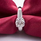 Diamond Ring Hidden Moissanite Diamond Real Solid 925 Sterling Silver Solitaire Ring For Girls