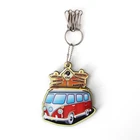 Kiwi tour bus custom 3d souvenir wood keychain for epoxy resin keyring
