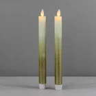 Wedding decorative flickering pillar wax long lasting electronic dancing flameless led candle