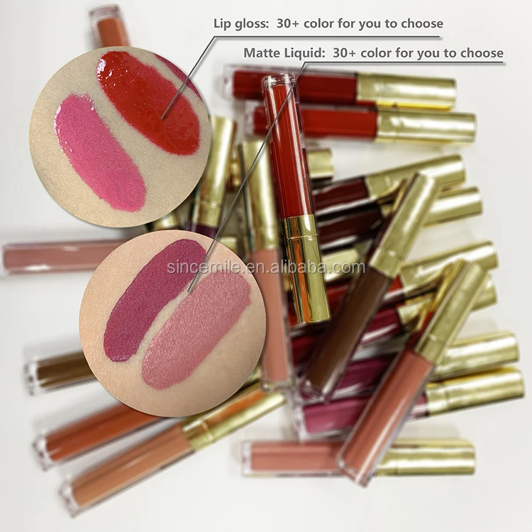 wholesale cosmetics vendor 60 colors matte glitter lipgloss