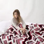 Printed Red Square Flannel Electric Over Blanket