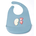 2020 Wholesale Custom Logo Waterproof Baby Feeding Kids Bibs Silicone Bib for Children