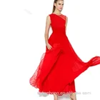Adults women boutique clothing hot sale long lace stitching silk dress