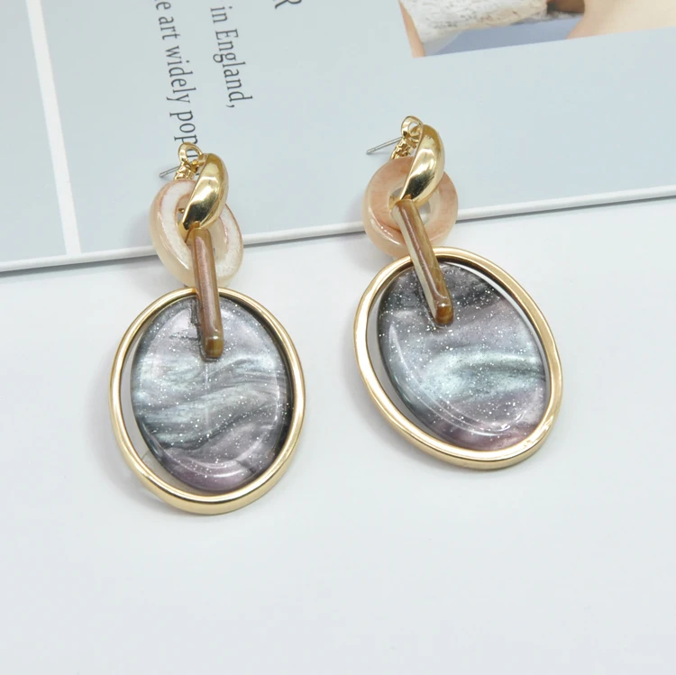 Stainless steel clip on galaxy earring for women newest gold statement earrings