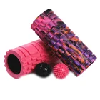 Blue Pilates Yoga Roller EVA Foam Roller Deep Tissue Massager Set with Spiky Massage Ball