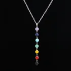 Chakra stone necklace, Simple chakra necklace, Essential oils chakra jewelry wholesale