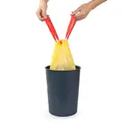 Colored drawstring bio-degrable garbage bag for trash