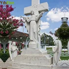 Custom-made Religious Jesus Statue Cross Headstone Memorial