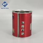 1L Round Metal Tin Paint Can with Lid for Car Paint Coating Chemical Printing Ink