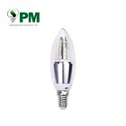 Bedroom lighting white/ warm white E27/B22/E14 base silver led candle bulb