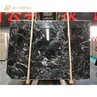 Italian black natural marble with white veins