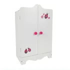 New Design Kids Girls Pretend Toy Cute Doll Clothes and Accessory Storage Doll Furniture Wooden Doll Wardrobe