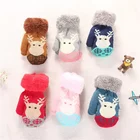 Kids Wholesale Latest Design Winter Mittens Acrylic Knit Double Layer Gloves Kids