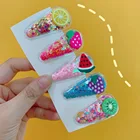 2019 NewBarlaycs Fashion Korean Cute Fruit Sequins Children's Resin Acrylic Hair Clips for Baby Girls Accessories